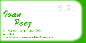 ivan pecz business card